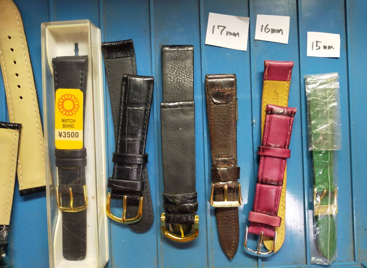 廃業時計店 未確認 ジャンク 部品取り 時計ベルト Vintage watch belts_画像8