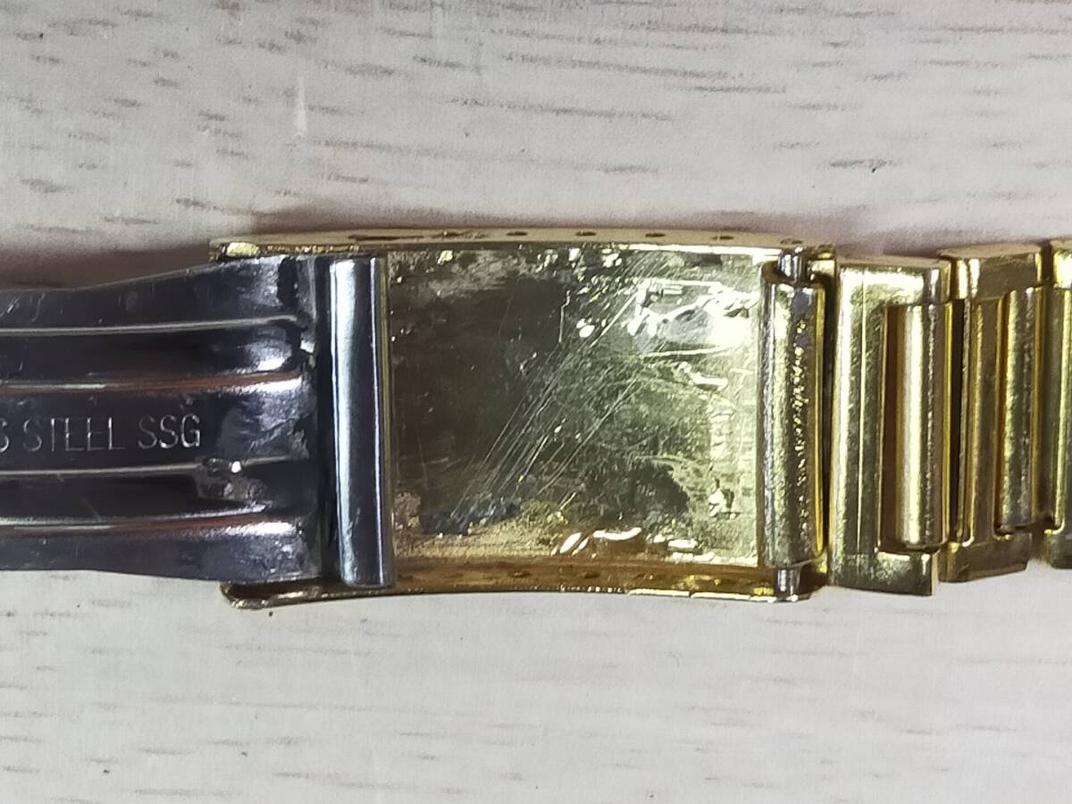 廃業時計店 中古現状品 シチズンクリストロン用金属ベルト他２本セット Vintage CITIZEN watch bracelets_金メッキが剥がれています