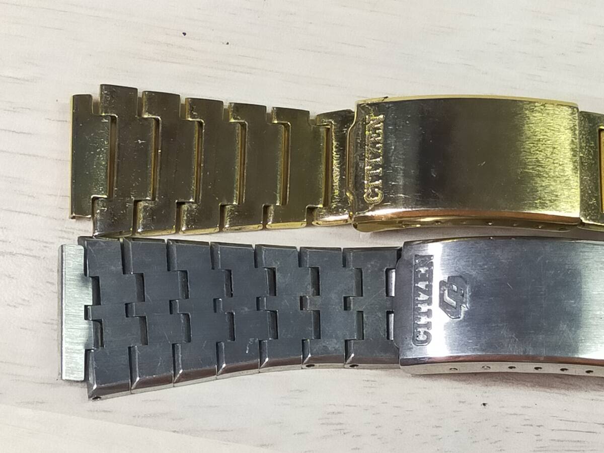 廃業時計店 中古現状品 シチズンクリストロン用金属ベルト他２本セット Vintage CITIZEN watch bracelets_画像3