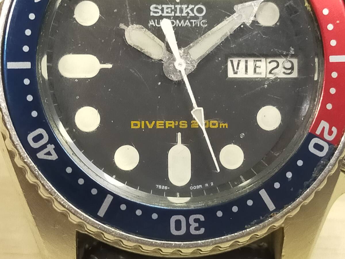 現状渡し セイコー SCUBA DIVER'S 7S26-0030 Vintage SEIKO diver watch 自動巻 ボーイズ の画像3