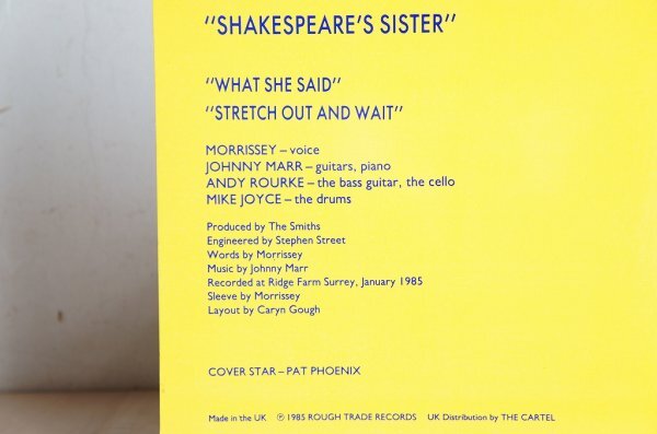 レコード The Smiths「THE-Shakespeare's Sister」 イギリス盤　ザ・スミス　洋楽　LPレコード　レトロ　F26_画像8