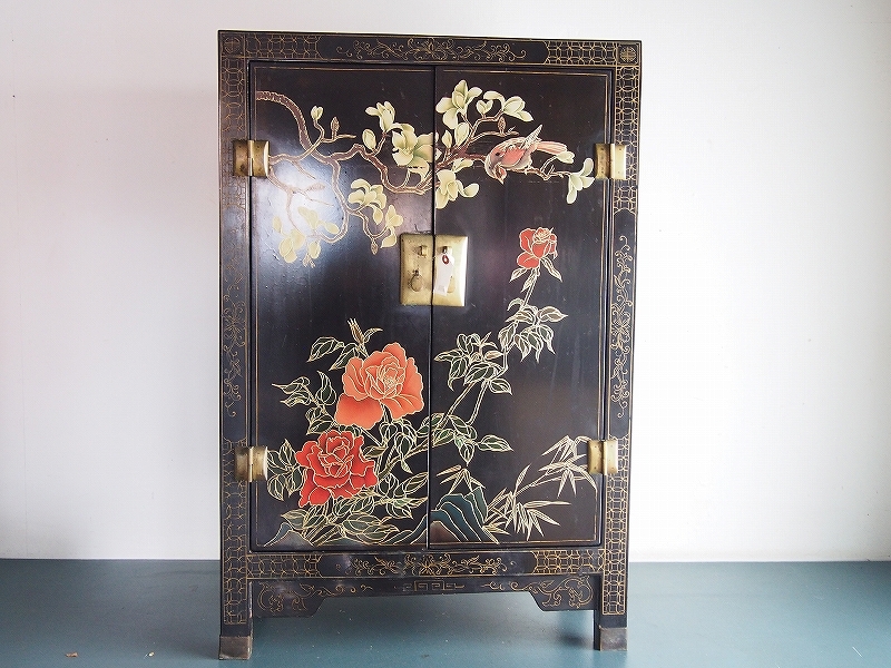  China furniture flowers and birds map cabinet shino wazli display shelf storage flowers and birds map China furniture interior E14