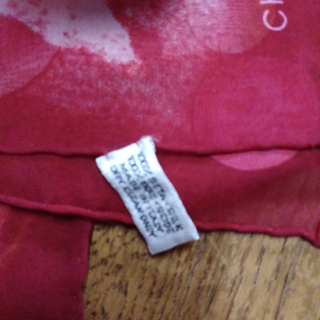 [ б/у прекрасный товар ]CHANEL Silk шарф шелк красный RED [ весна заблаговременно ]