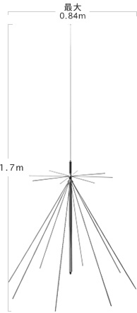 第一電波工業 ダイヤモンド D1300AM AMラジオ受信対応スーパーディスコーンアンテナ（固定局用）_画像2