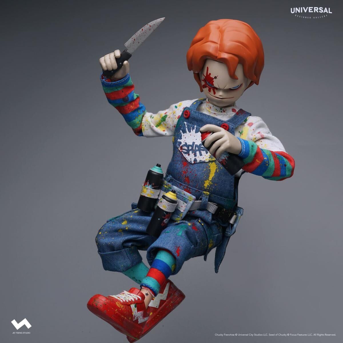 新品未開封 JTスタジオx Universal Pictures チャッキー Chucky 1/6(検スケートボード　落書きバンダイ メディコム メディコス 超像革命)_画像3