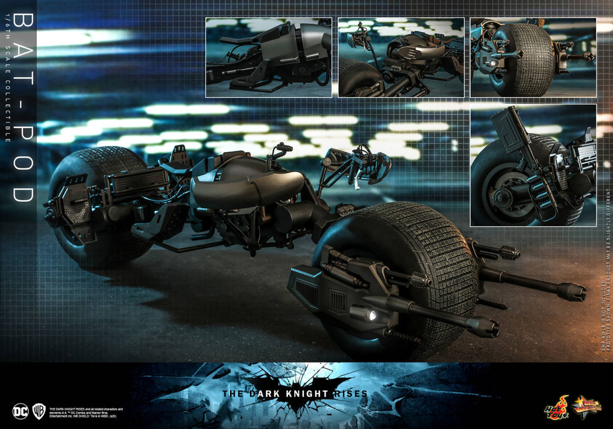 新品未開封 ホットトイズ MMS591ダークナイト ライジング 1/6 ビークル　バットポッド（２.０版） batman Batpod 2.0 (検 mms595 dx19)_画像1