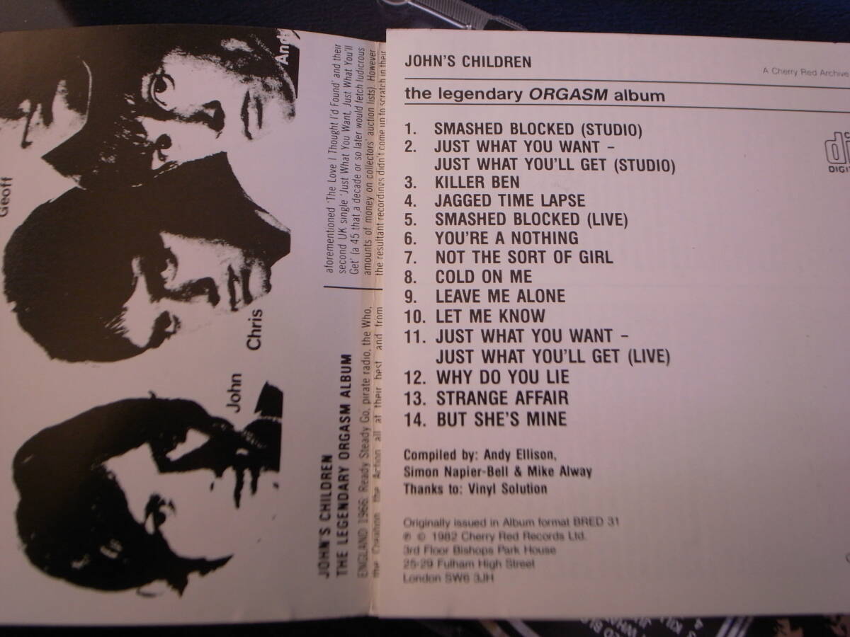 John's Children『The Legendary Orgasm』ジョンズチルドレン　マークボラン　Marc Bolan　モッズ 　サイケ　ガレージ T-REX_画像2