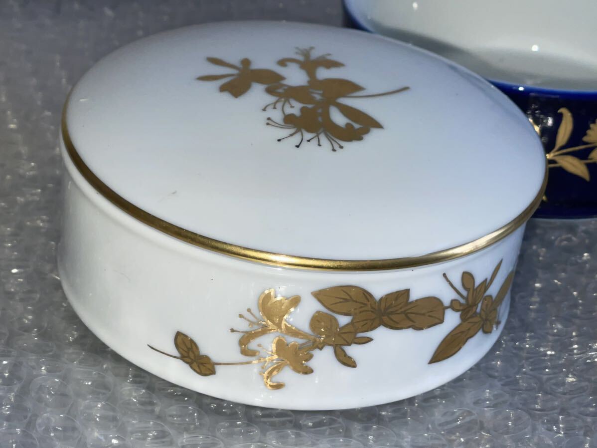 RBT327a 香蘭社 蓋付き 小鉢 2セット 中古現状品 昭和レトロ Porcelain small plate for dishes Japanese antiqueの画像4