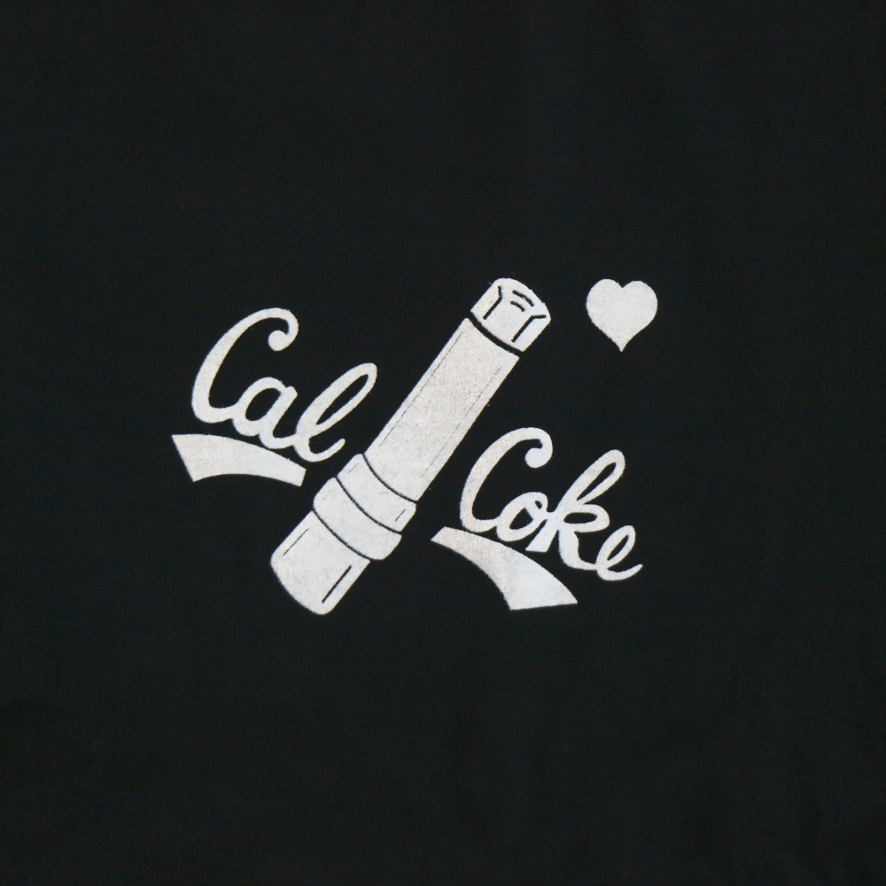 Tシャツ ロカビリーファッション ブランド メンズ おしゃれ 半袖 CAL-COKEヘンリーネックTシャツ ブラック サイズM_画像7