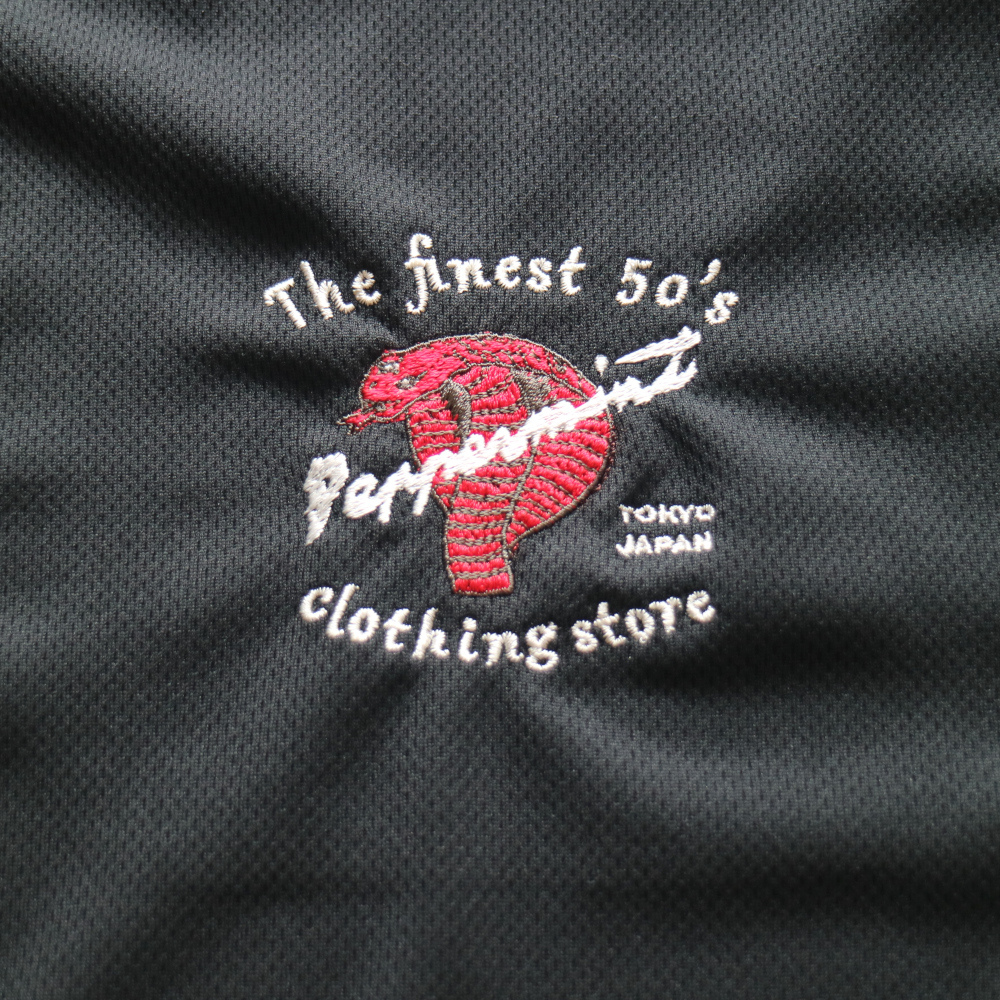 ポロシャツ ロカビリーファッション ブランド メンズ 半袖 COBRA DRY POCKET POLO ブラック サイズLLの画像9
