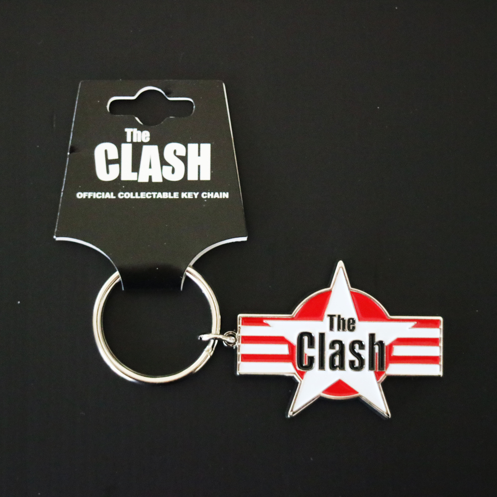 キーホルダー パンクファッション Stars & Stripes メタル キーチェイン ロックンロール ロカビリー ロック CLASHの画像2