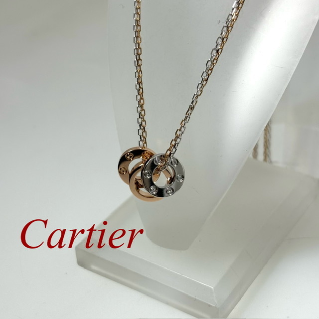【Cartier】カルティエ ネックレス 6ダイヤモンド LOVE 750 箱_画像1