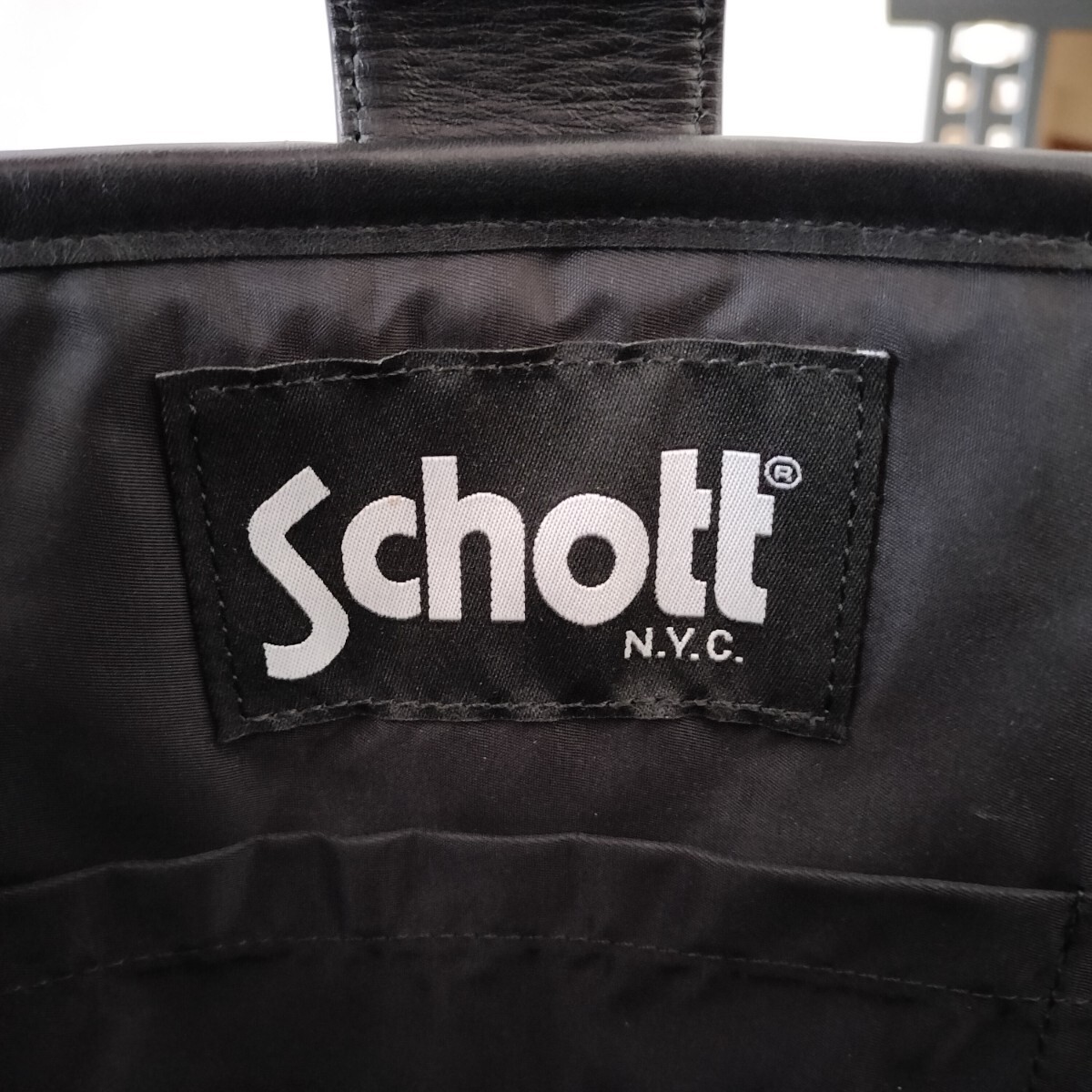 schott ショット 3169008 LEATHER RIDERS ワンスター トートバッグ オールレザー 本革 ブラック 黒 レザー Schott N.Y.C バッグ_画像3