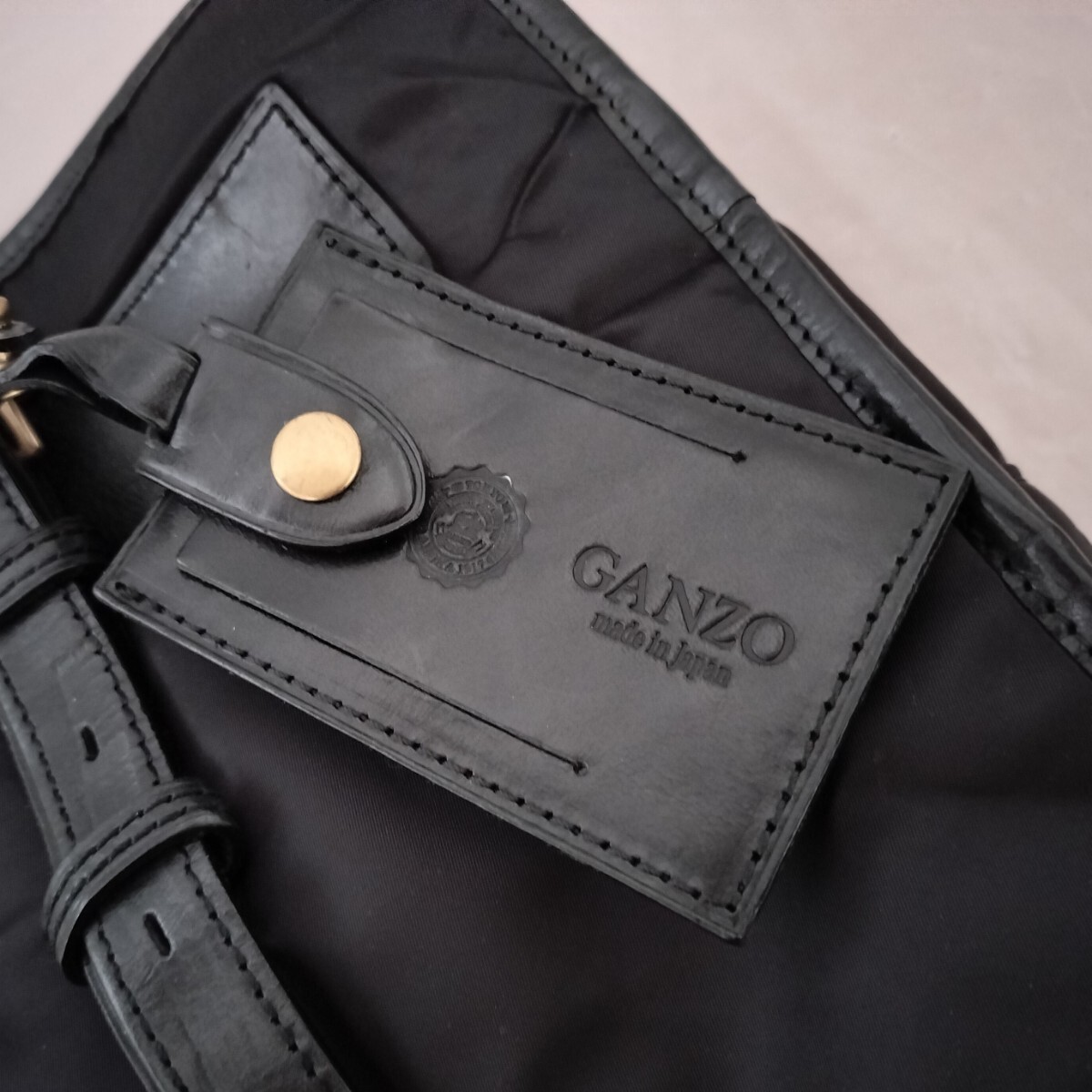 GANZO ガンゾ ブリーフケース ナイロン×レザー ブラック 黒 ビジネスバッグ 鞄 バッグの画像4