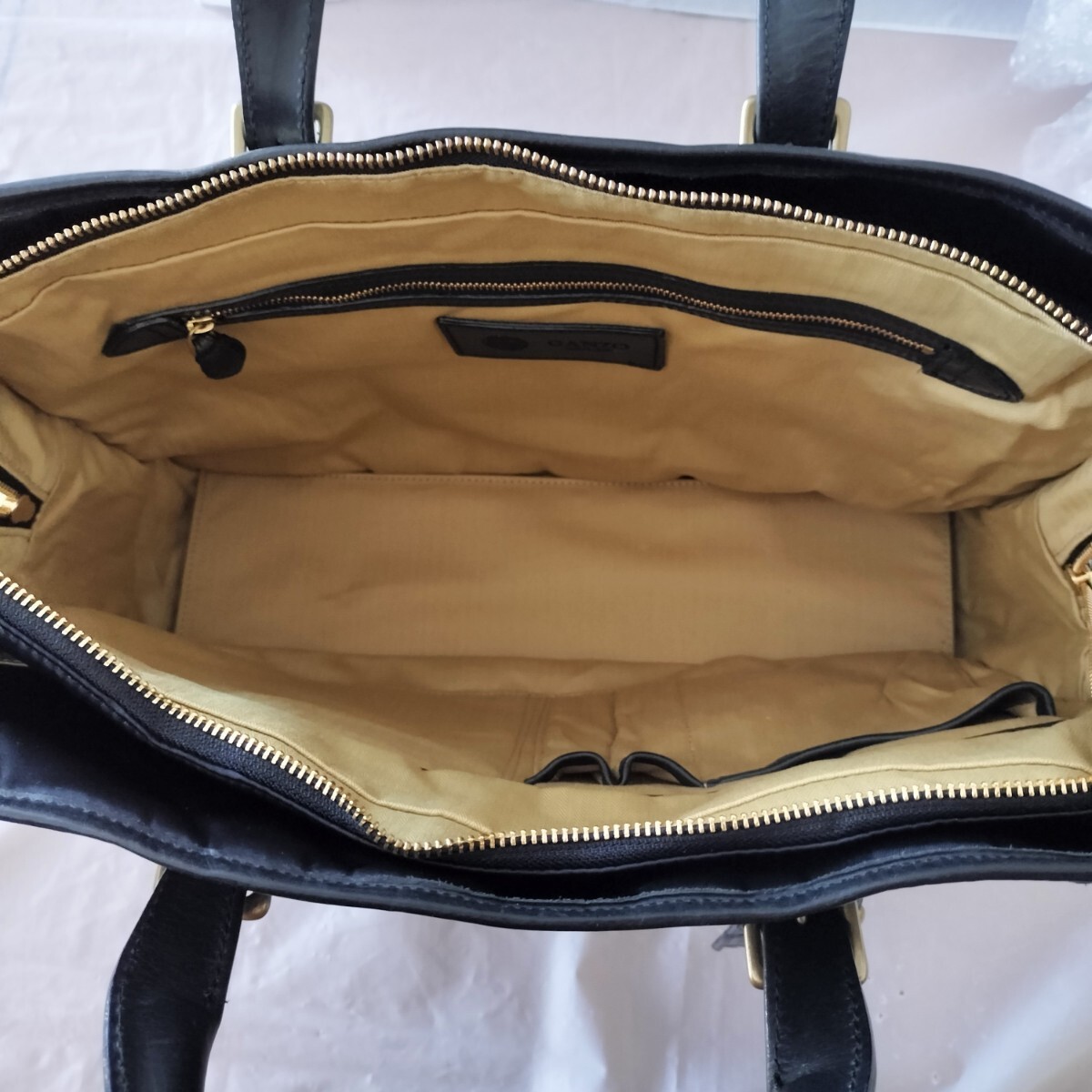 GANZO ガンゾ ブリーフケース ナイロン×レザー ブラック 黒 ビジネスバッグ 鞄 バッグの画像5