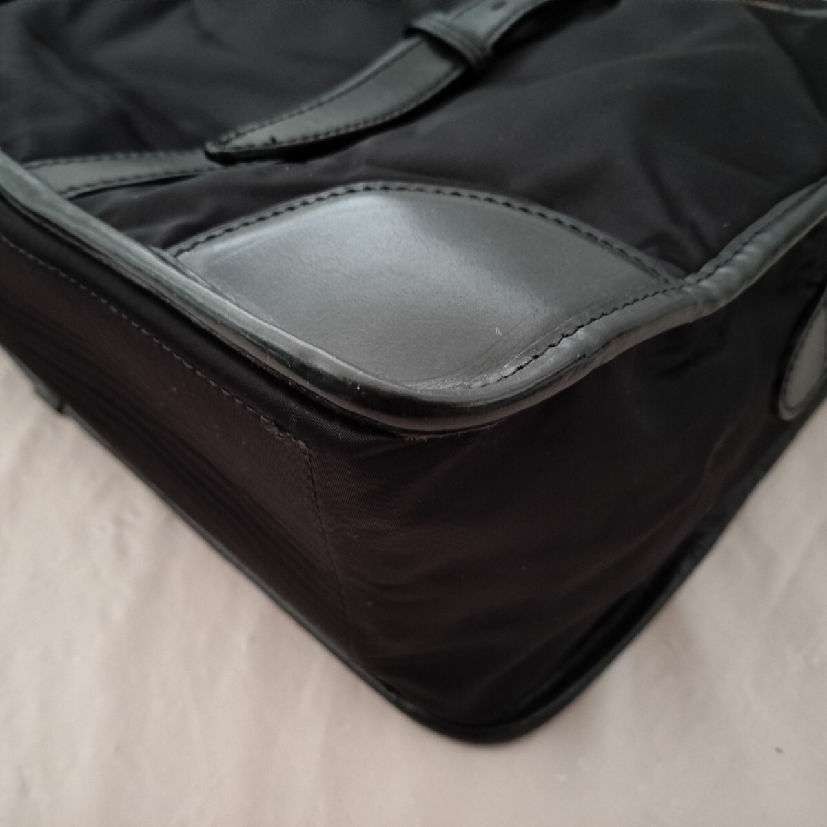 GANZO ガンゾ ブリーフケース ナイロン×レザー ブラック 黒 ビジネスバッグ 鞄 バッグの画像9