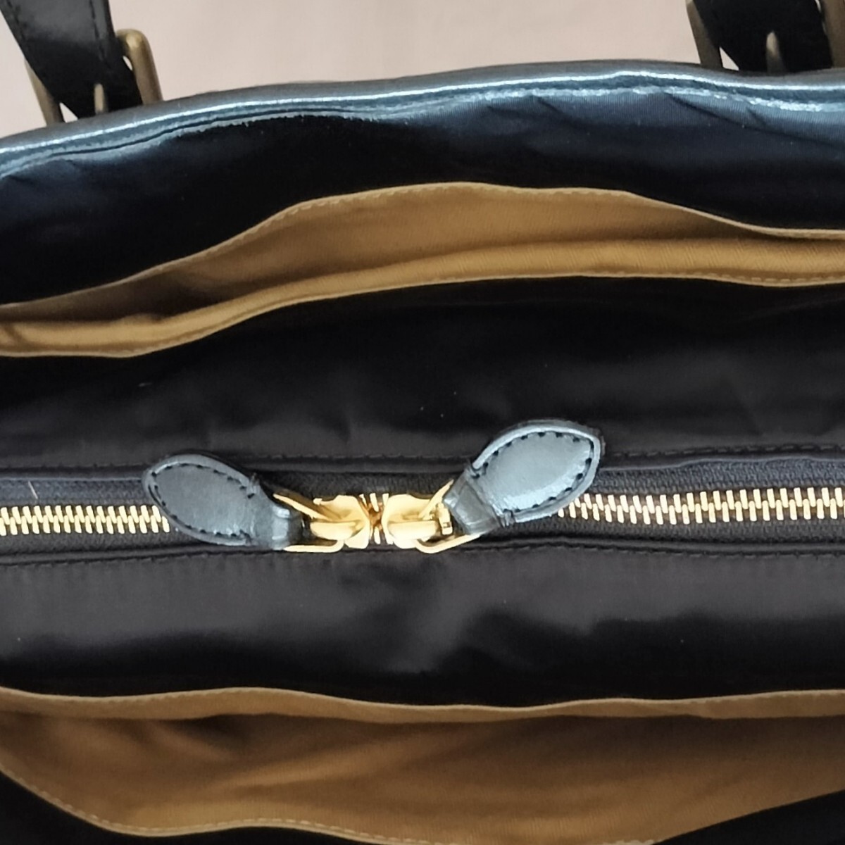 GANZO ガンゾ ブリーフケース ナイロン×レザー ブラック 黒 ビジネスバッグ 鞄 バッグの画像8