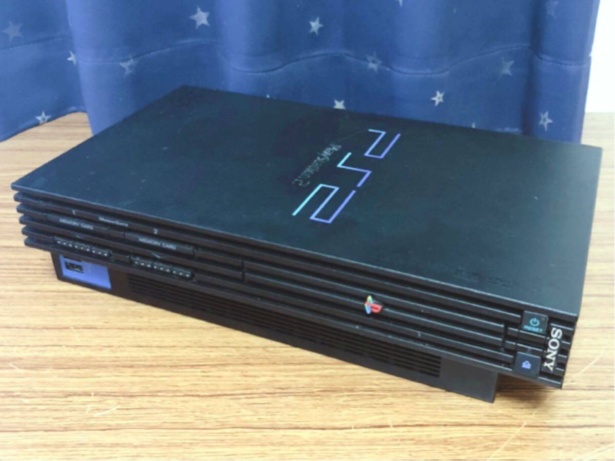 SONY/ソニー/PlayStation2/プレイステーション2/SCPH-50000/コントローラー×2+付属品付き/ゲーム機/中古品/現状品/通電OK/ジャンク/KY9_画像2