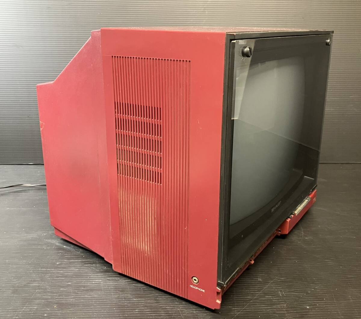 夏斉M83 SHARP シャープ カラーテレビジョン受信機 CZ-800D 1982年製 昭和レトロ アンティーク 当時物 動作未確認 コレクション 現状品の画像8