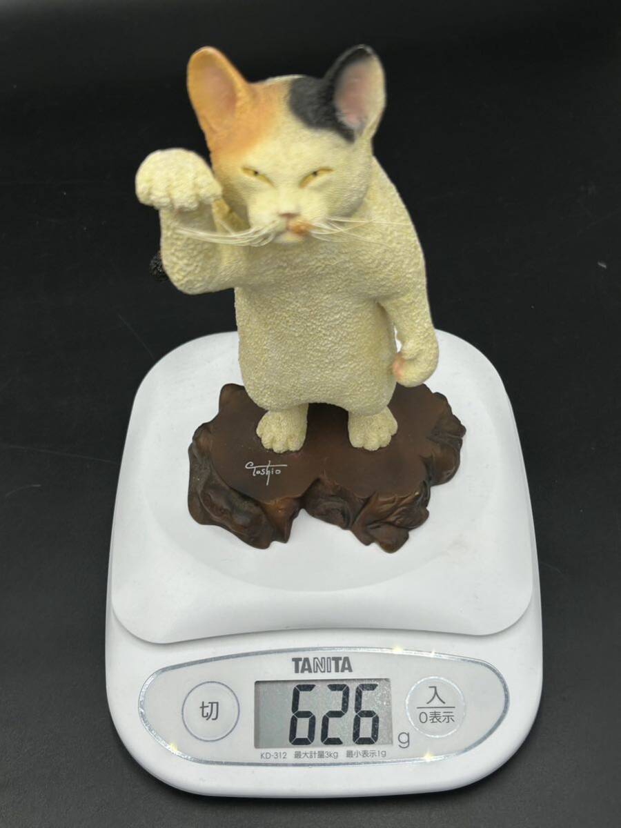 希少 当時物 人気 ユージン YUJIN 朝隈俊男コレクション 猫の留守番 招き猫 ビッグサイズ フィギュアの画像10