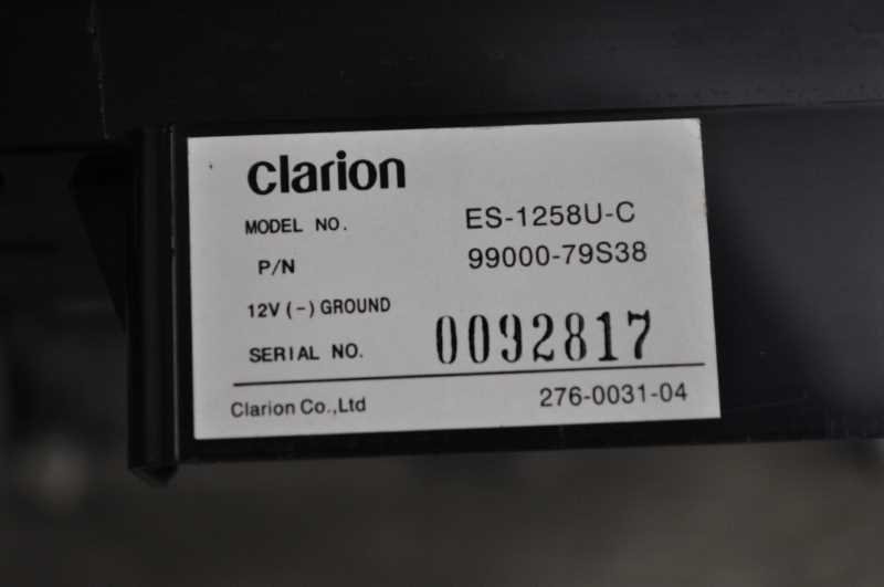 ワゴンR 5型 後期(MH22S) 純正 クラリオン 動作保証 2DIN ナビ オーディオパネル エアコンスイッチパネル ハザード ES-1258U-C s011118の画像9