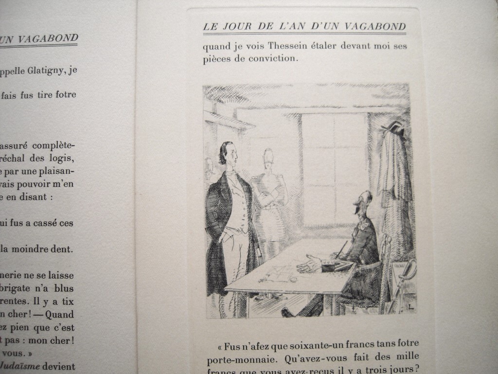 J-E.ラブルール挿画本 オリジナル銅版8点入！限75 1832『Le Jour de l’an d’un vagabond (放浪者の新年) par Albert Glatigny』_画像6