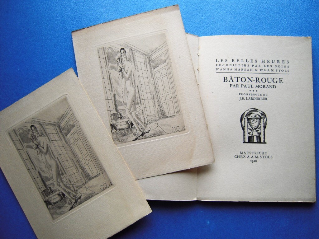 J-E.ラブルール巻頭銅版画1点＋スイート！限50 1928 ポール・モラン『バトン・ルージュ Baton-Rouge』_画像1