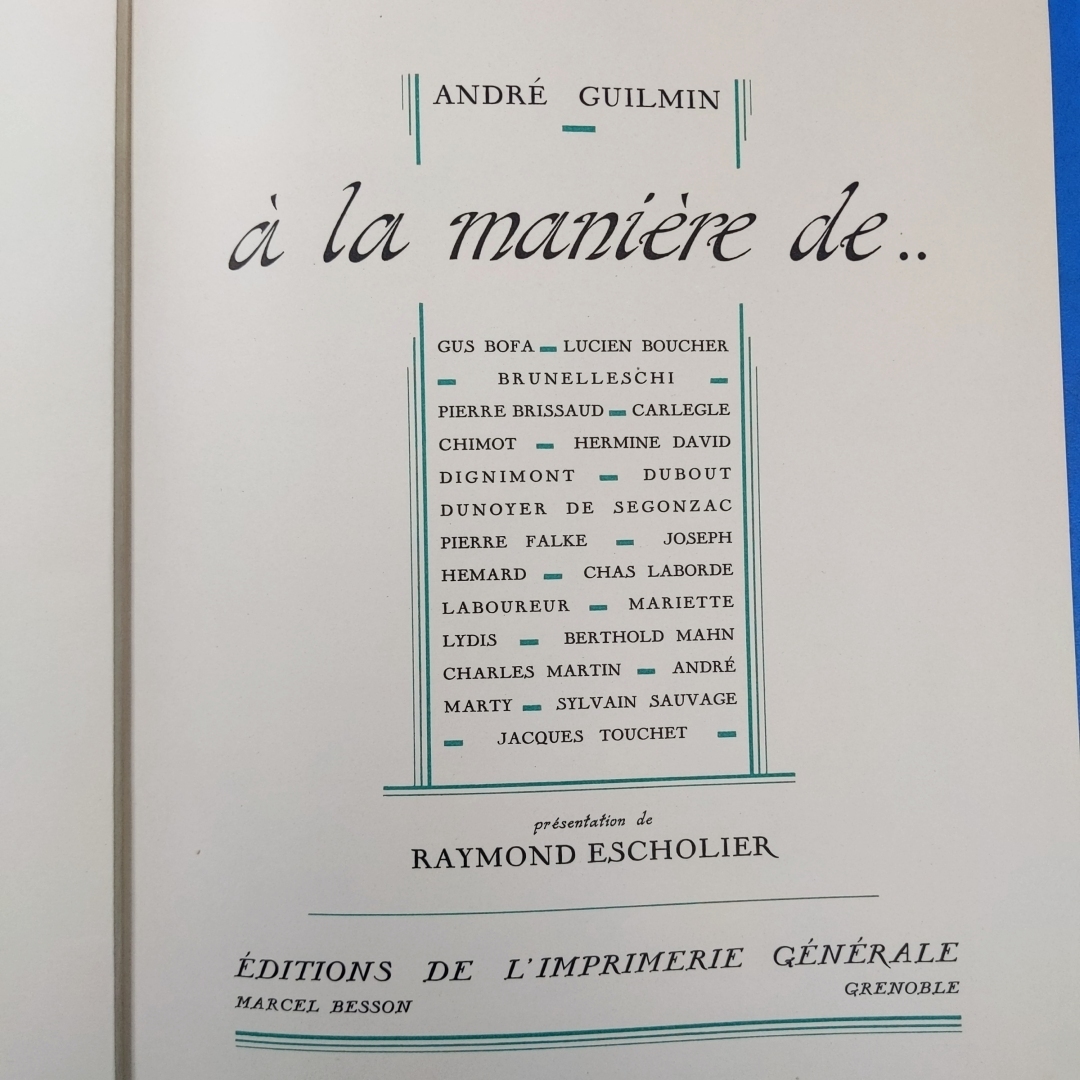 『～風に A la Maniere de..』限730 1943 カラー図版20点 Andre Guilmin ラブルール,スゴンザック,エルミーヌ・ダヴィッド他_画像4
