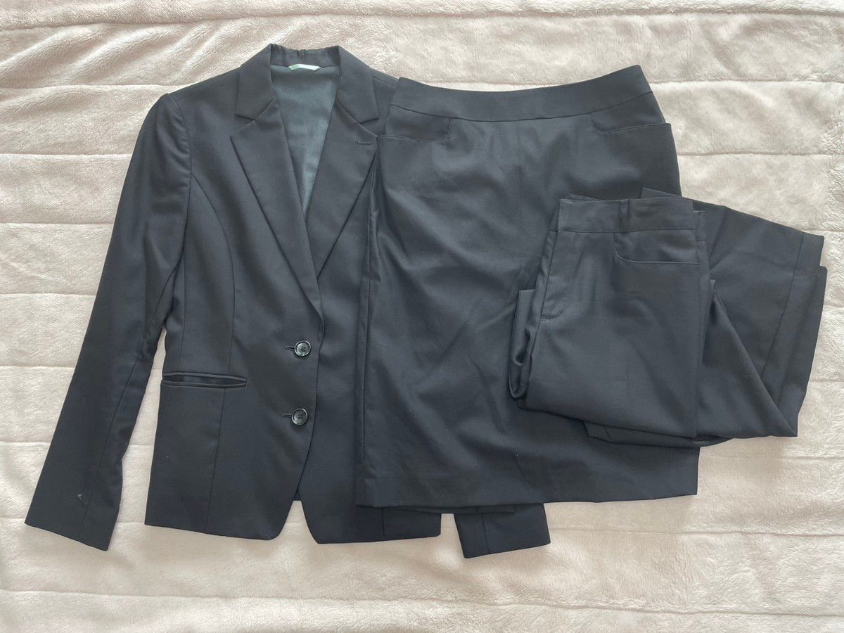 スーツ セットアップ パンツ ジャケット スカート 黒