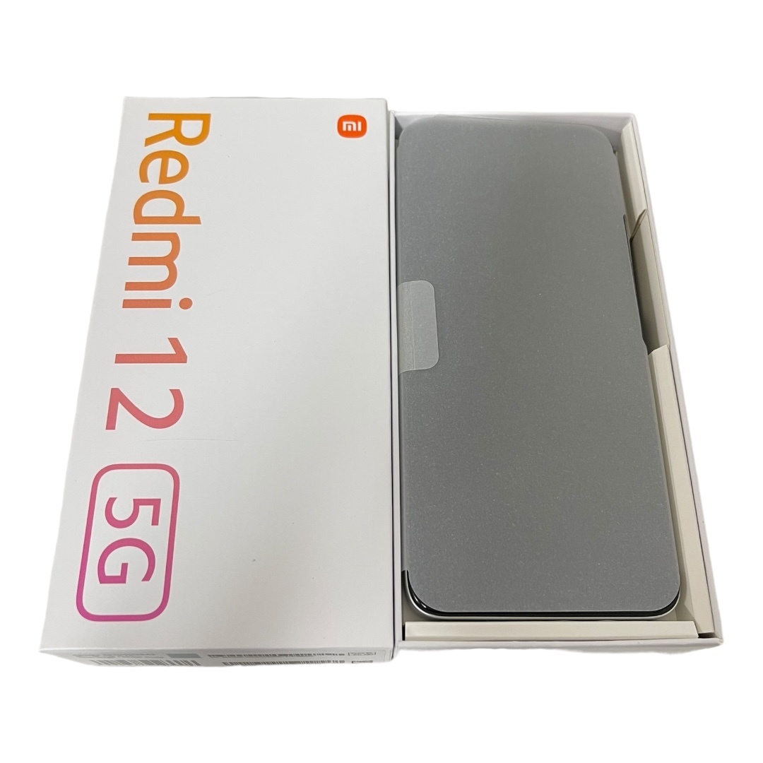 【未使用】Xiaomi Redmi 12 5G XIG03 ポーラーシルバー バッテリー:100% KDDI 判定: 〇 L61193RL