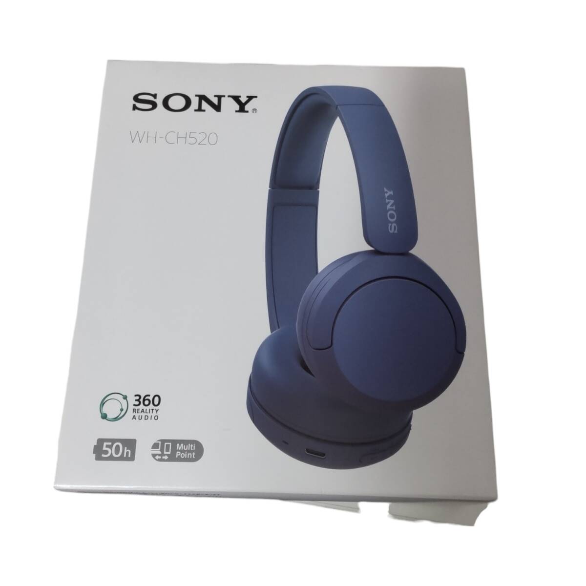 【中古品・動作未確認】SONY ソニー WH-CH520 ブルー ヘッドホン ワイヤレスイヤホン 箱あり L3-209RF_画像1