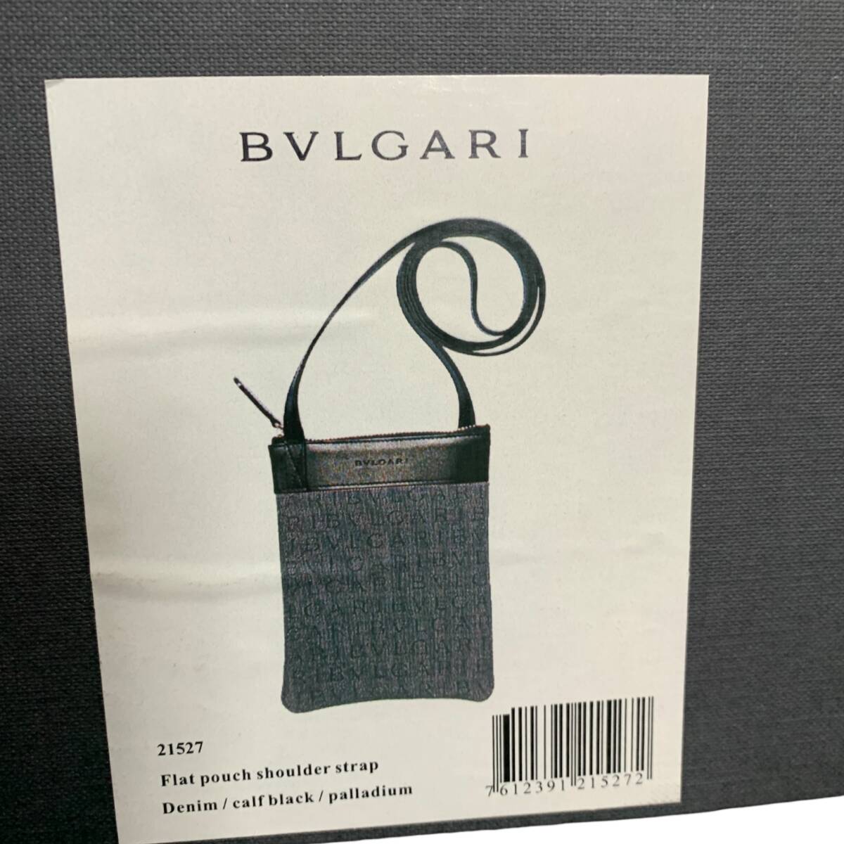 ◆未使用品◆BVLGARI ブルガリ 21527 ロゴマニア デニム ショルダーバッグ ポシェット 斜め掛け レディース ブラック系 kyR7449N_画像7