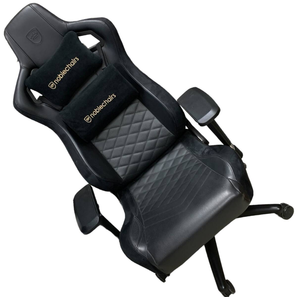 ◆中古品/家財便または直接引取◆noblechairs EPIC ゲーミングチェア ノーブルチェアーズ エピック ブラック NBL-PU-BLA-003 X55821NE_画像1