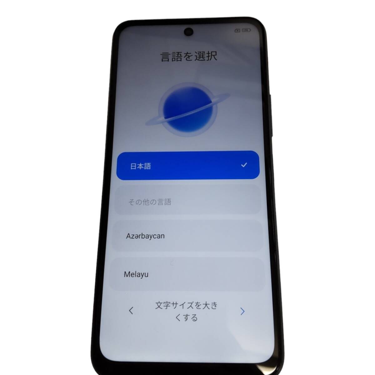 【中古品】 初期化済み REDMI Note10T Azure Black A101XM スマートフォン SIMフリー 判定: △ N61366RL_画像2