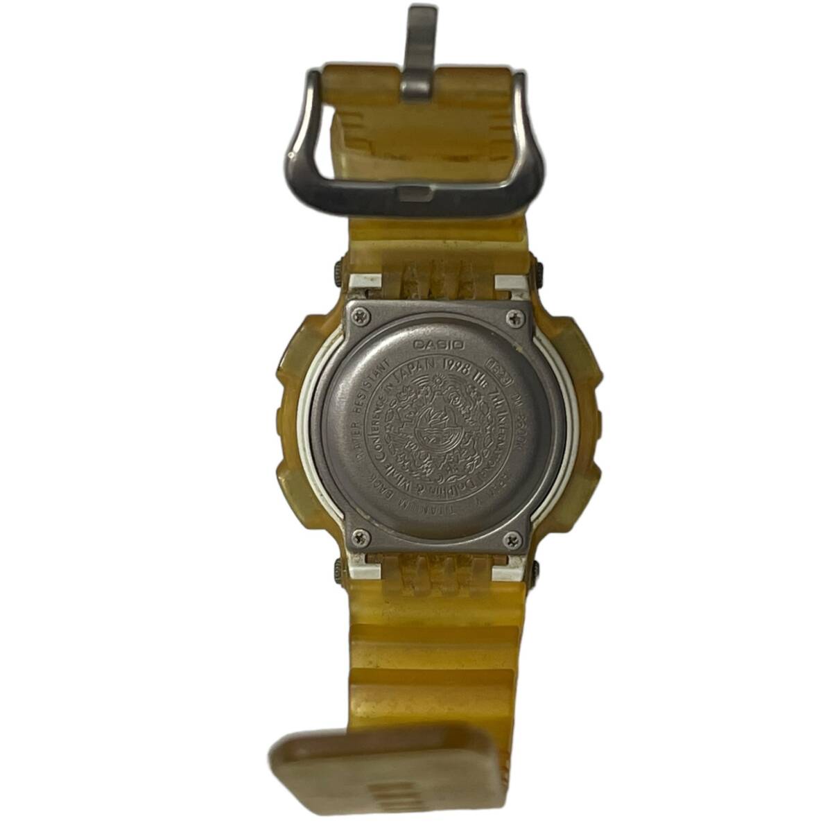 【中古品】CASIO カシオ G-SHOCK イエロー DW-8600K FISHERMAN クオーツ デジタル 第7回国際イルカクジラ会議 イルクジ 本体のみ L61544RD_画像2