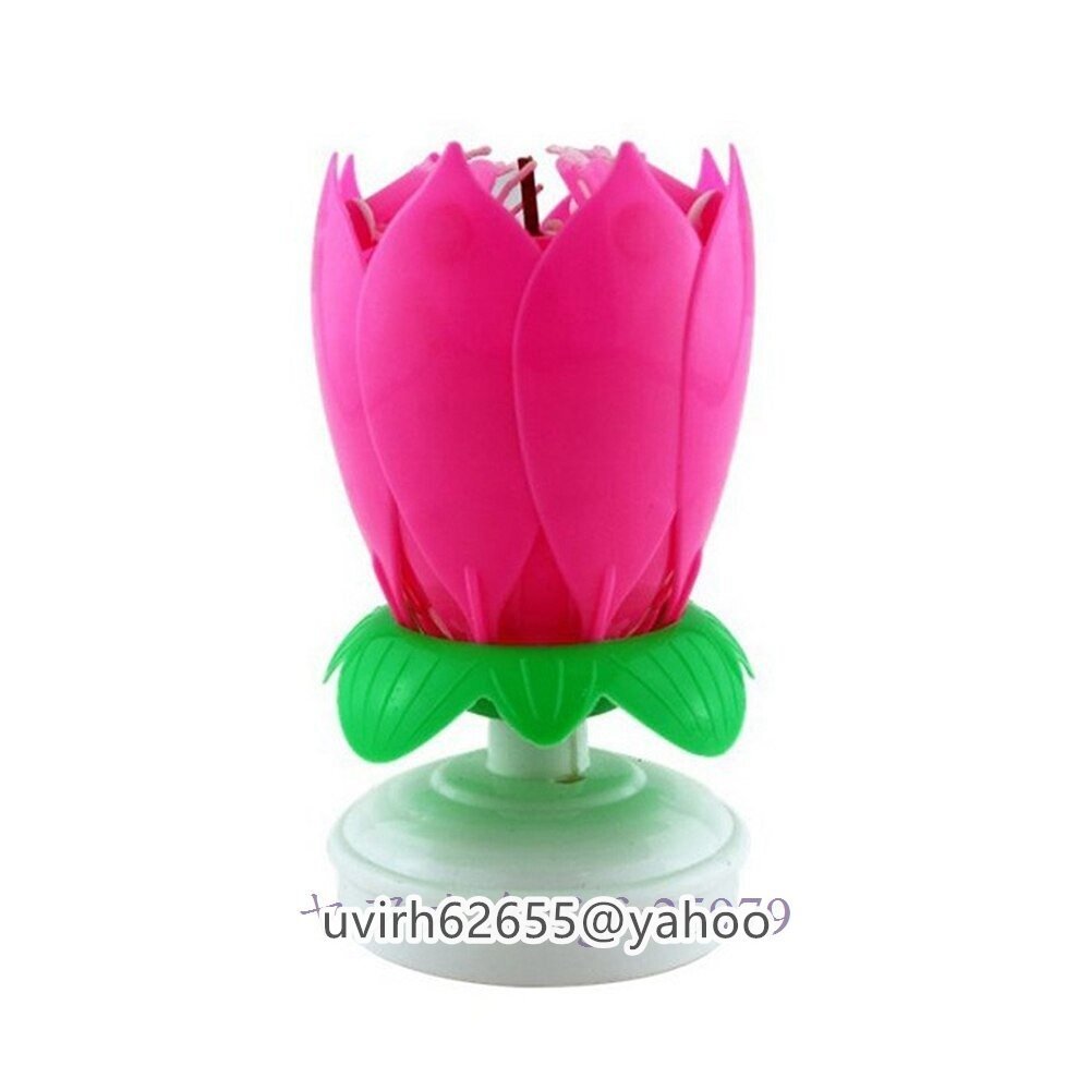  new goods 1 piece fashion lotus flower festival music birthday cake candle equipment ornament music party lotus. candle 