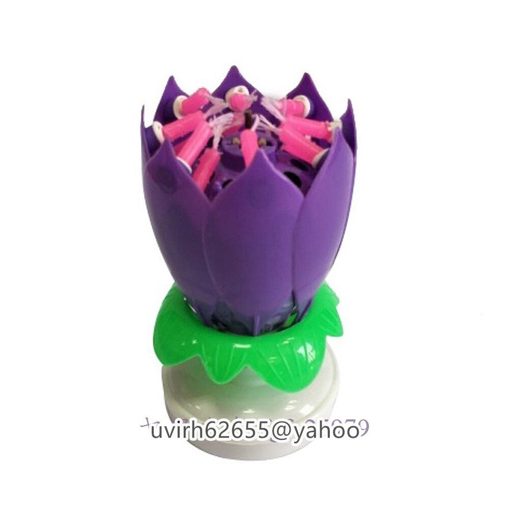  new goods 1 piece fashion lotus flower festival music birthday cake candle equipment ornament music party lotus. candle 