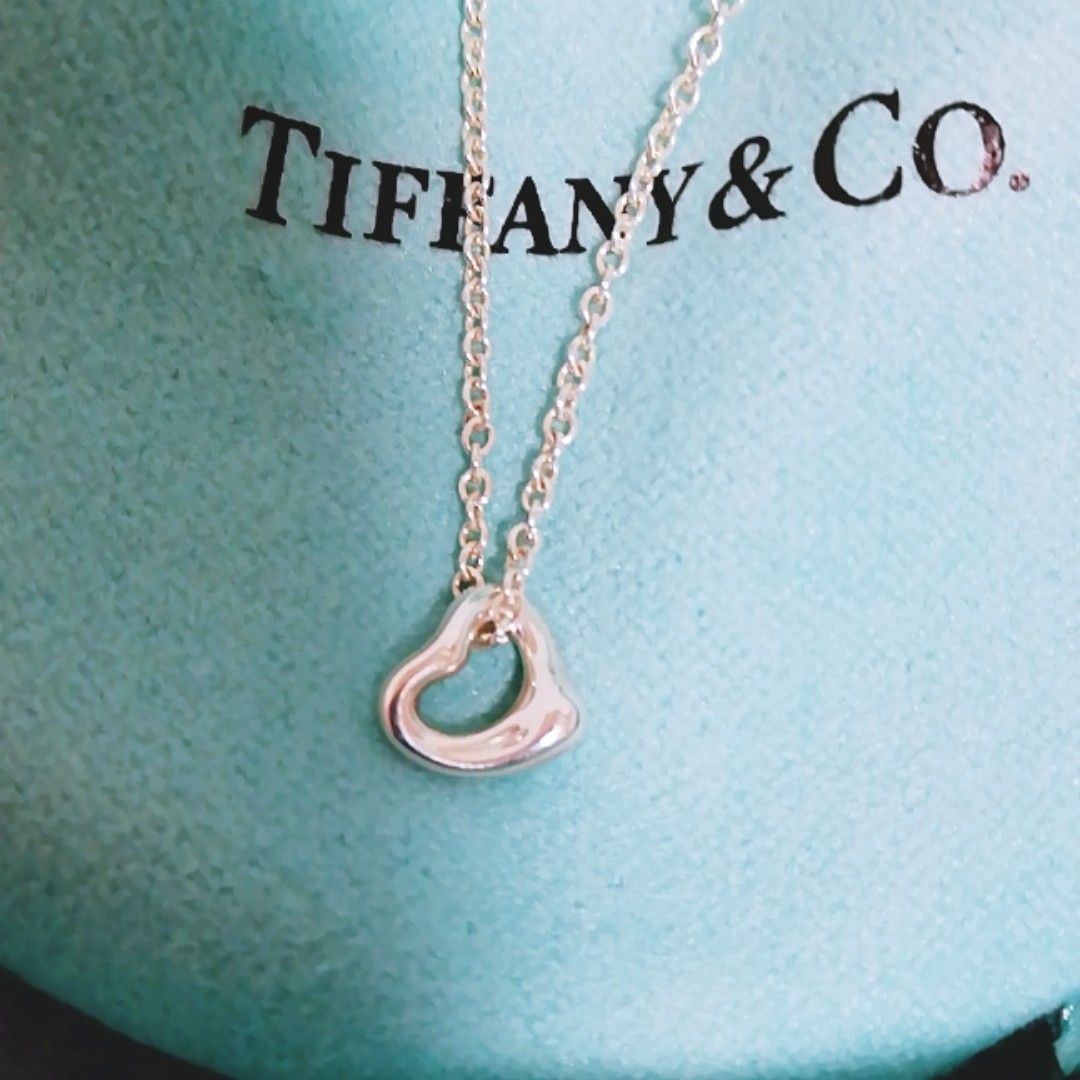 送料無料【 新品未使用】ティファニー オープンハート ペンダント シルバー 7mm ネックレス 極美品  TIFFANY＆Co①