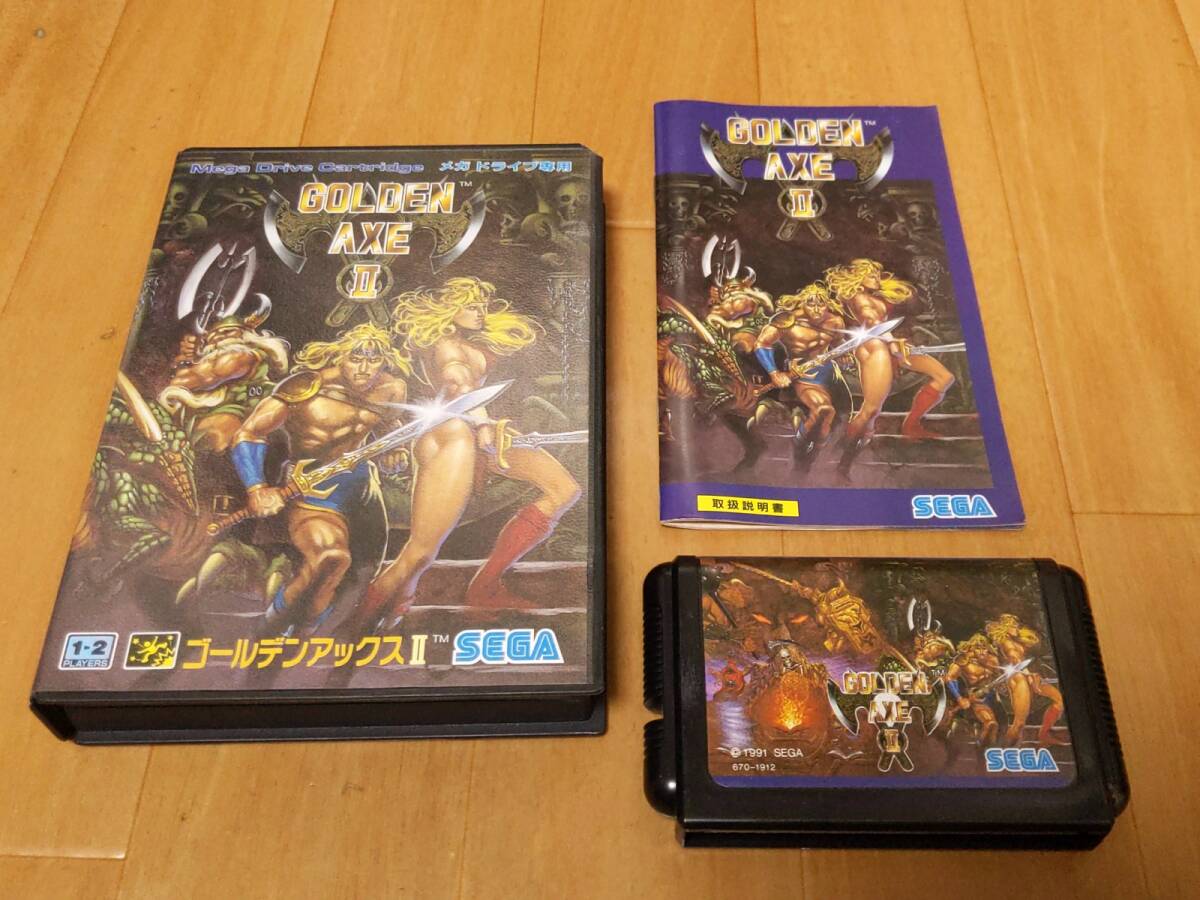 MD メガドライブ ソフト ゴールデンアックス2 GOLDEN AXE Ⅱ 箱説付き_画像1