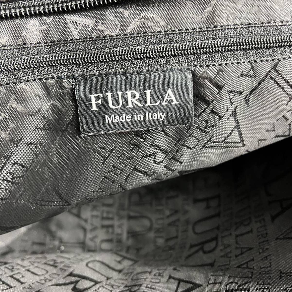 1円 〜【入手困難品】定価10万円 フルラ FURLA トートバッグ ビジネスバッグ ブリーフケース 2way レザー メンズ レディース ブラック黒_画像10