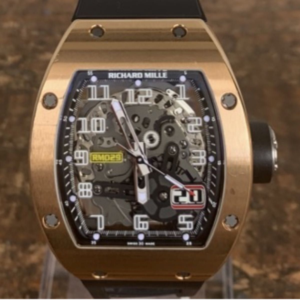 新品　ブランドHENGBOLONGクォーツ最高級RICHARD MILLEオマージュ腕時計　czダイヤベゼル、若者達大変人気な一点