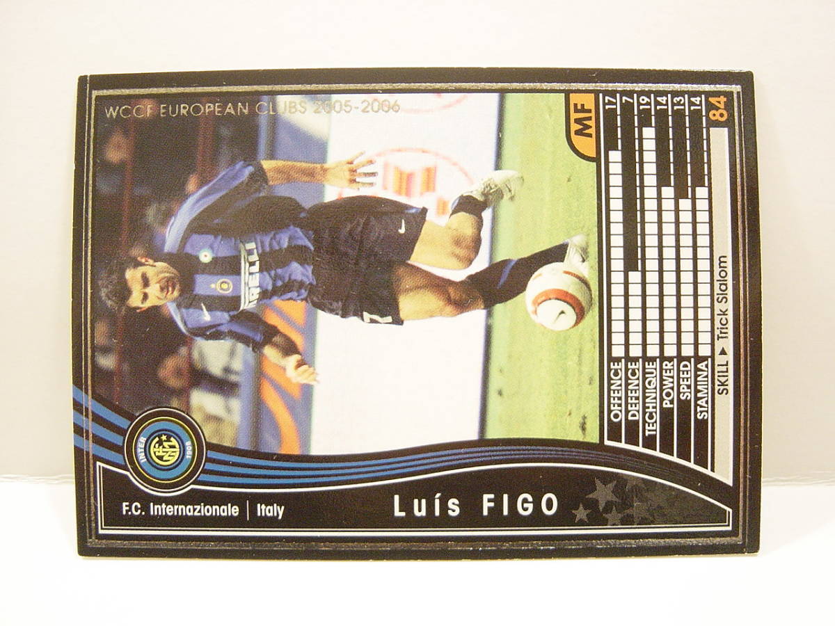 WCCF 英語版 海外限定排出版 2005-2006 ルイス・フィーゴ　Luis Filipe Madeira Caeiro Figo 1972 Portugal　FC Inter Milano 05-06 Panini_画像6