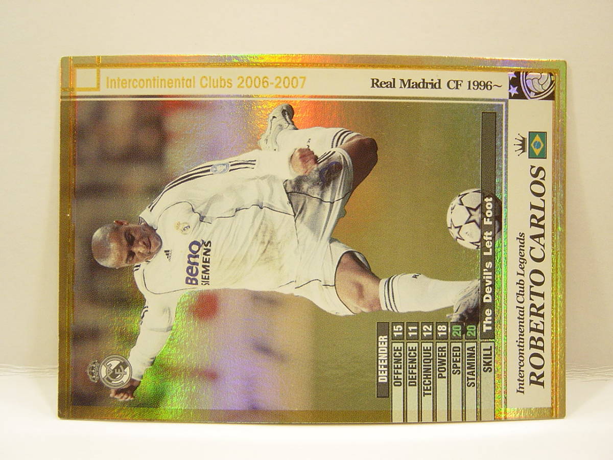 Panini WCCF 2006-2007 LE ロベルト・カルロス Roberto Carlos 1973 Brazil Real Madrid CF Spain 1996-2007 Legendsの画像2