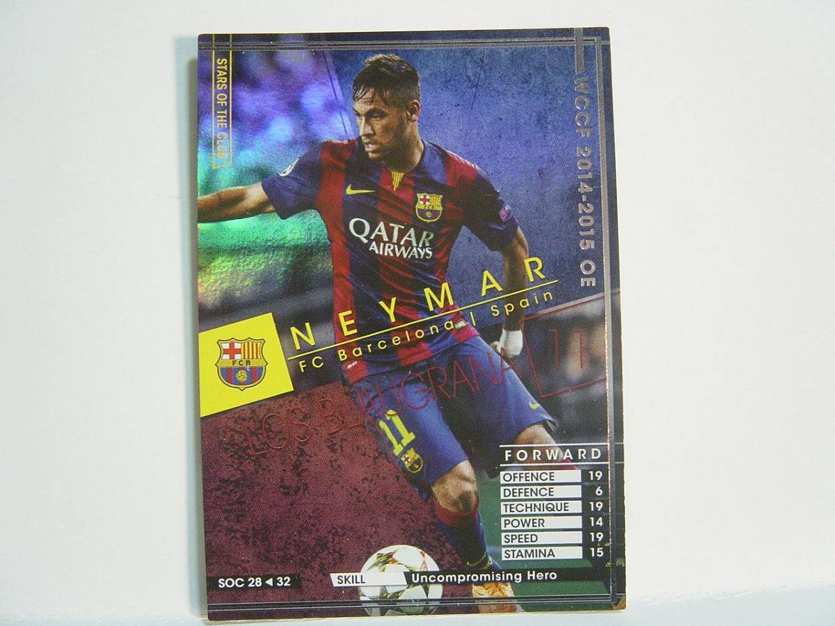 WCCF 2014-2015 SOC ネイマール　Neymar JR Brazil　No.11 FC Barcelona Spain 14-15 STARS OF THE CLUB_画像1