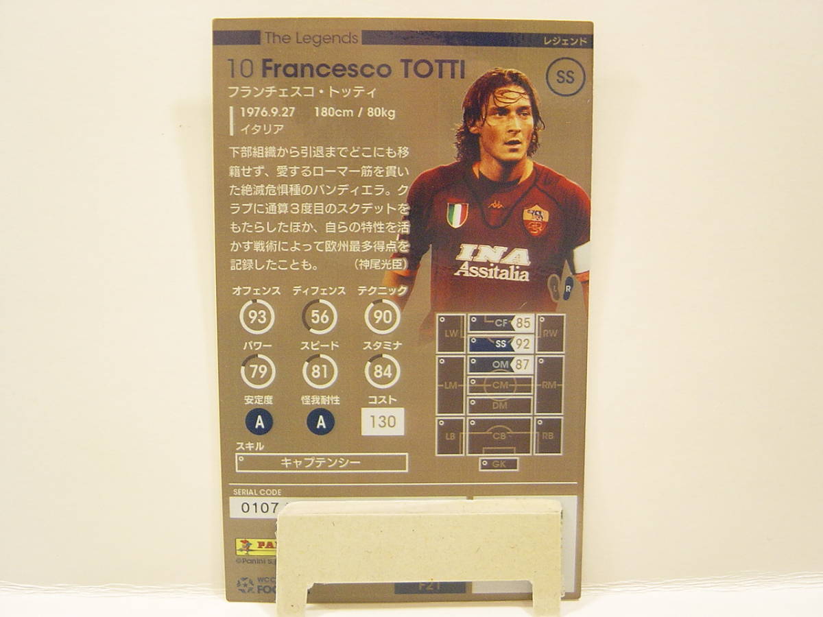 WCCF FOOTISTA 2021 LE フランチェスコ・トッティ　Francesco Totti 1976 Italy　AS Roma 1993-2017 Legends_画像5