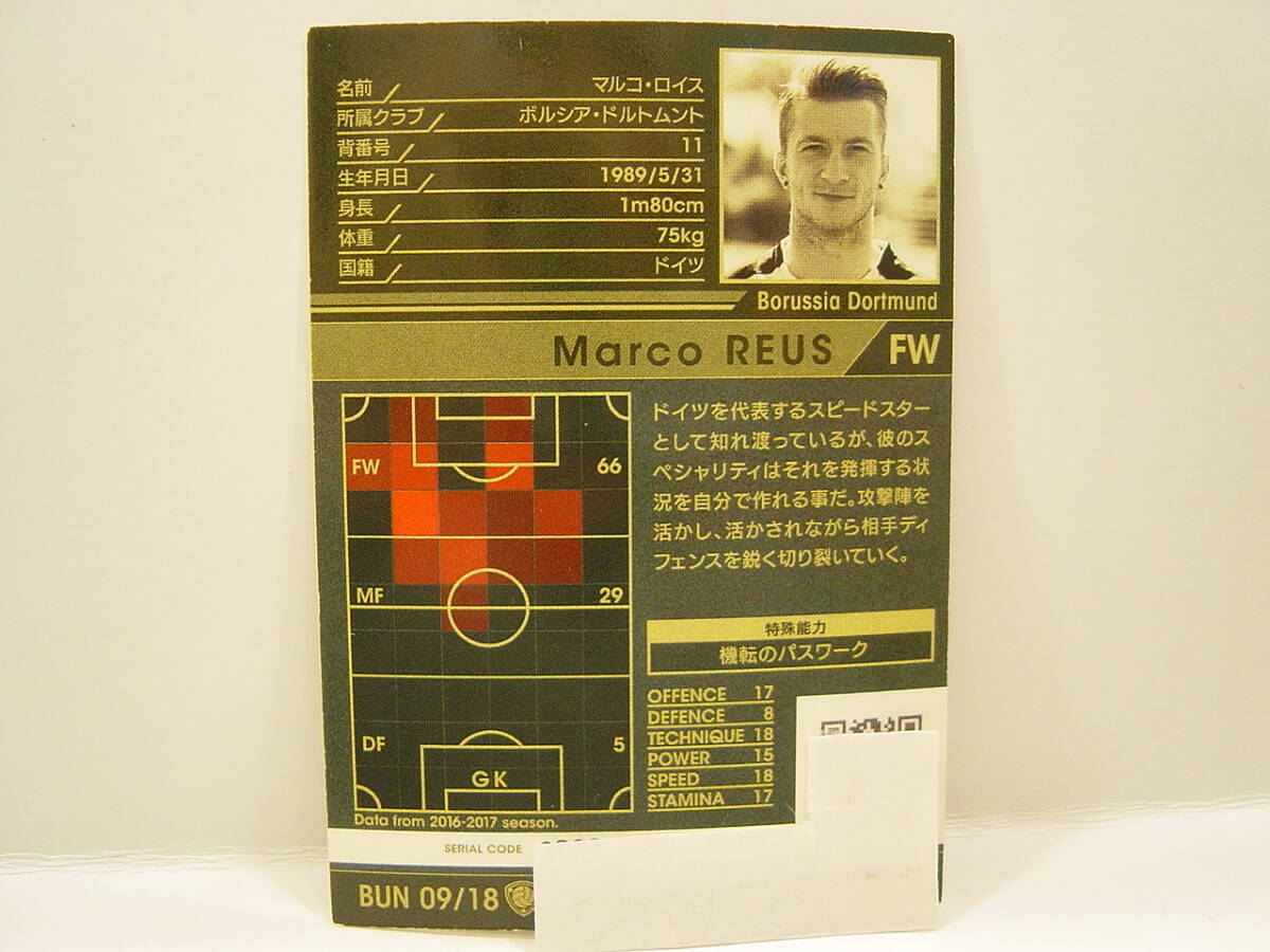 WCCF 2016-2017 BUN マルコ・ロイス　Marco Reus 1989 Germany　Borussia Dortmund 16-17 The Best Unit_画像6