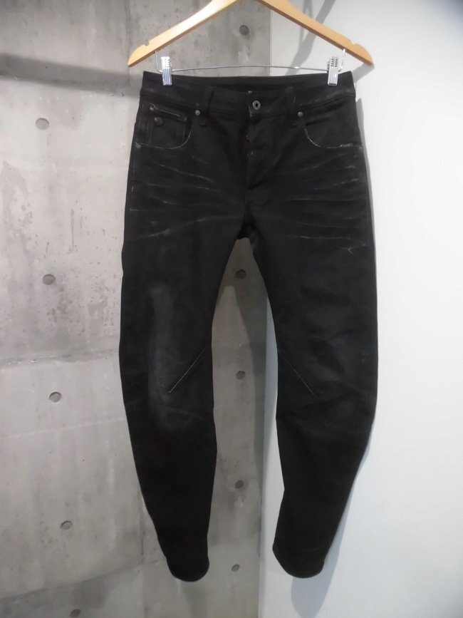 G-STAR RAW ジースター ロウ ARC 3D SLIM 立体裁断 3D スリム ストレッチ デニムパンツW28/ジーンズ/黒 ブラック/メンズ/程度良好_画像2