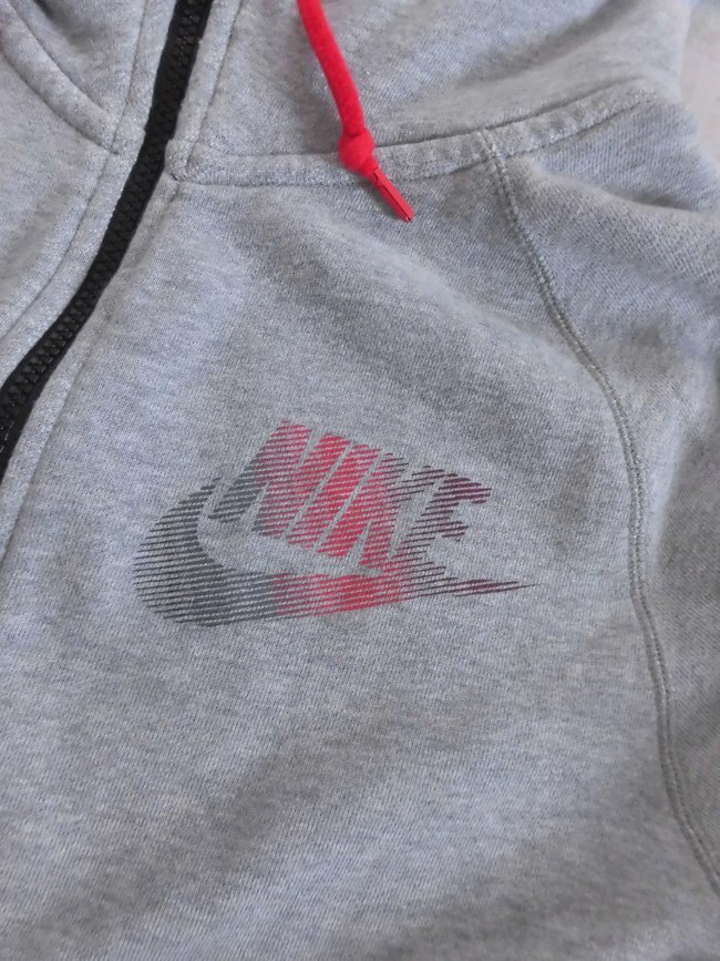 NIKE ナイキ AW77 FT HOODY ロゴプリント スウェット ジップアップ パーカーXL/ジップパーカ/ZIPフーディ/グレー/メンズ/727390-063_画像5