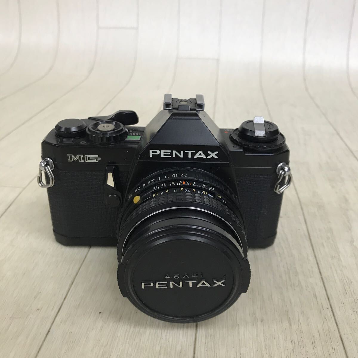 B1769 レトロ PENTAX MG PENTAX-M 1:1.7 50mm ペンタックス 一眼レフ フィルムカメラ 黒 ブラック ボディ レンズ 動作未確認 ジャンク_画像1