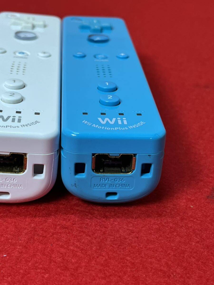 A02 Wiiリモコンプラス(Wiiモーションプラス内蔵)3個青１個 白 2個 RVL-036 任天堂 純正 RVL-003 白　ホワイト　2個　コントローラ合計5個_画像9